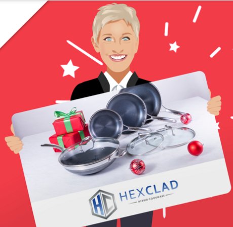 Win A 7-Piece HexClad Hybrid Cookware Set In The Ellen Tube Get Cooking with HexClad Sweepstakes