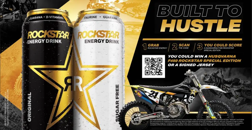 Win A $9,550 Dirt Bike In The 2022 Pepsi Rockstar Sweepstakes