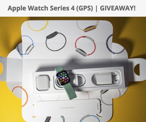 Win a Apple Watch Series 4