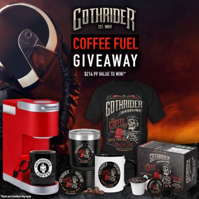 Win A Coffee Brewer, Cups, T-shirt And More In The Gothrider Coffee Coffee Fuel Kit Sweepstakes