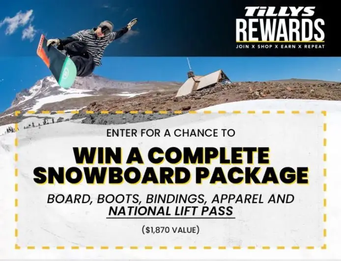 Win A Complete Snowboard Package In The Tillys Snow Gear + Pass Sweepstakes