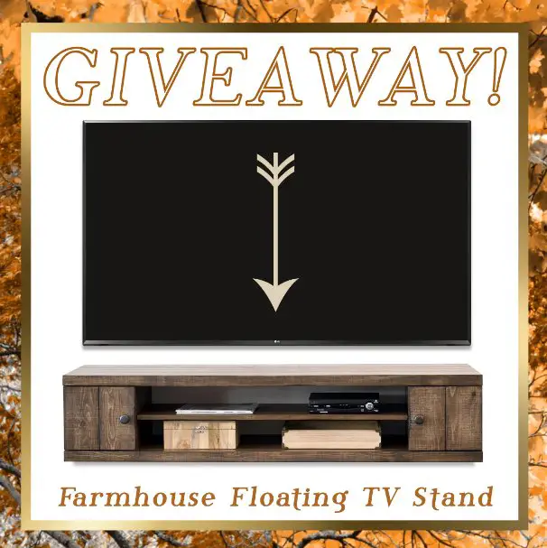 Win A Floating TV Stand worth $799 In The Farmhouse Floating TV Giveaway