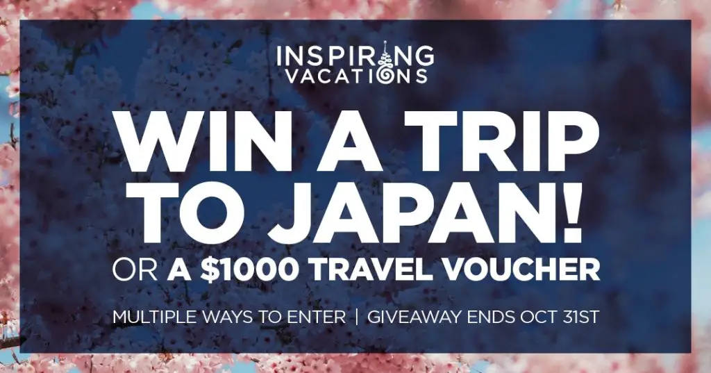 Win A Free Trip For 2 To Japan In The Inspiring Vacations Sweepstakes