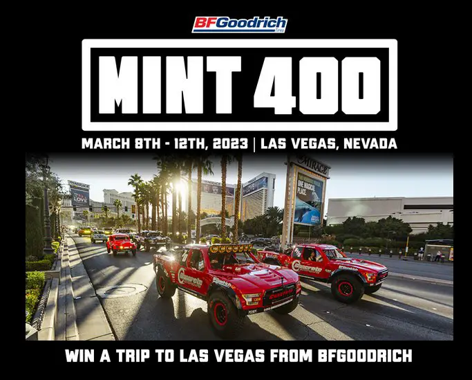 Win A Free Trip To Las Vegas For The Mint 400 In The BF Goodrich Sweepstakes