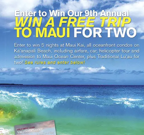 Win a Free Trip To Maui For Two