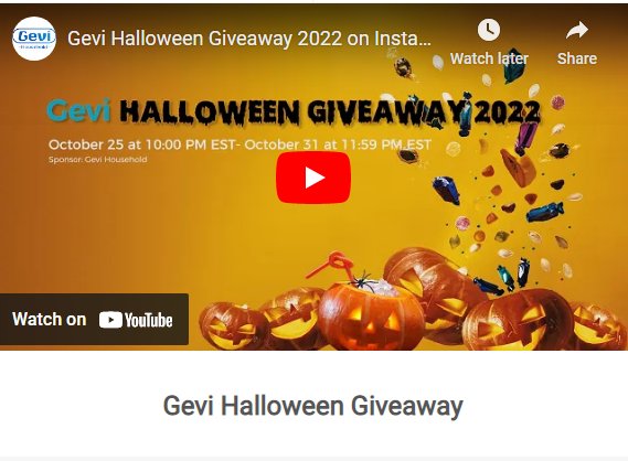 Win A Gevi Coffee Machine In The Gevi Halloween Giveaway