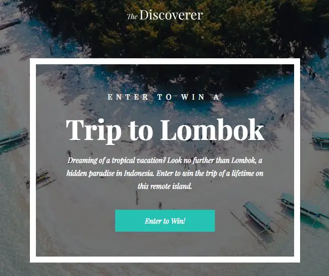 Win a Holiday Trip to Indonesia
