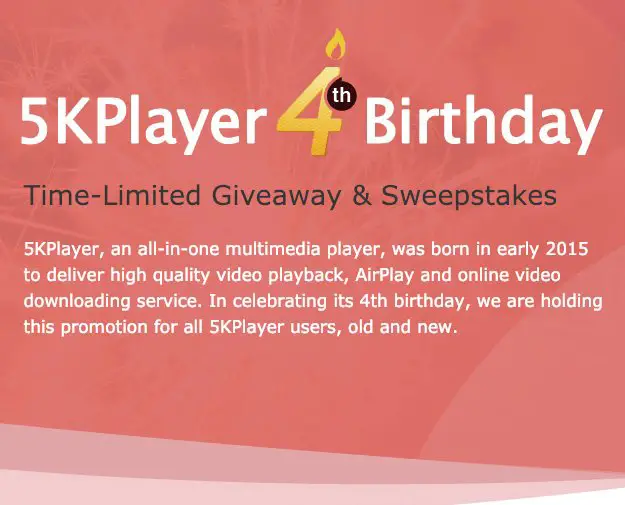 Win A Home Theater Gadget Pack with 5KPlayer