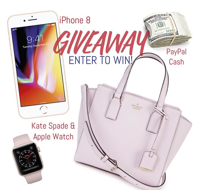 Win a iPhone 8, Kate Spade Bag & iWatch or $700 Cash
