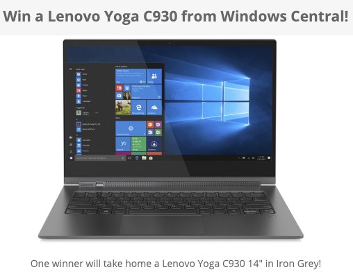 Win a Lenovo Yoga C930 from Windows Central