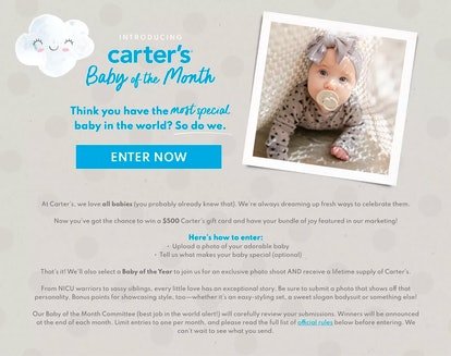 Win A Lifetime Supply Of Carter's + Photoshoot In The Carter’s Baby of the Month Contest