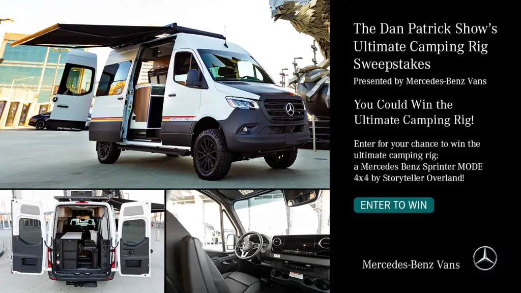 Win A Mercedes Benz Sprinter MODE 4x4  In The Dan Patrick Show Ultimate Camping Rig Sweepstakes