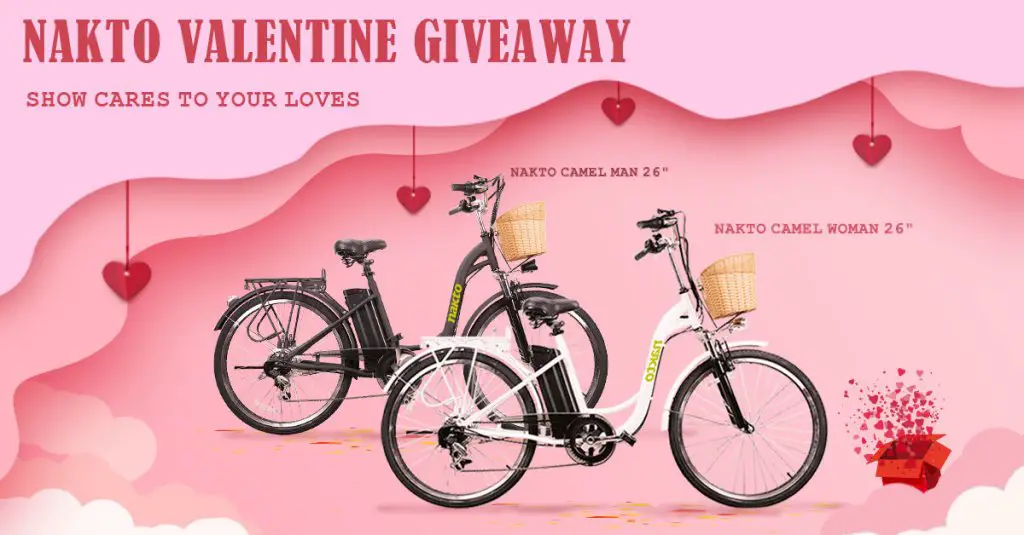 Win a Nakto Camel Men or Women E-bike in The Nakto Valentine Giveaway