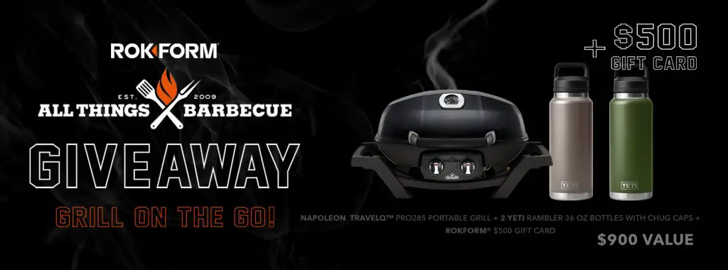 Win A Portable Grill, Yeti Bottles $ A $500 Gift Card In The Rockform Grill On The Go Giveaway