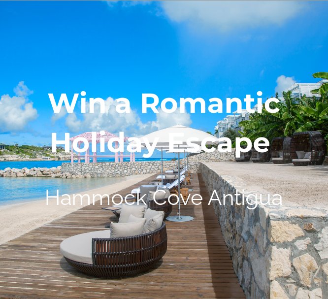 Win A Romantic Getaway To The Hammock Cove, Antigua In The Romantic Holiday Escape Giveaway