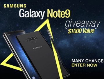 Win a Samsung Galaxy Note9