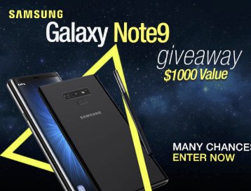 Win a Samsung Galaxy Note9