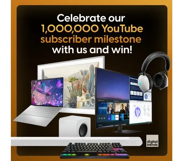 Win A Samsung TV, Dell Laptop & More In The Digital Trends 1,000,000 YouTube Subscriber Giveaway