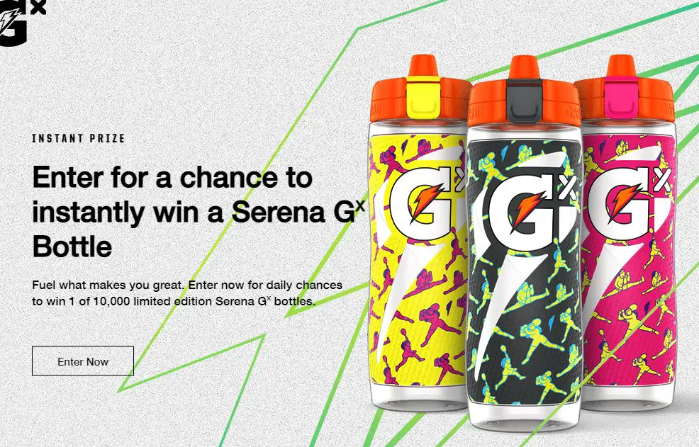 Win A Serena GX Bottle In The Gatorade Fuel Tomorrow Instant Win Game - 10,000 Winners