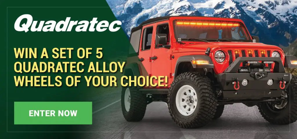 Win A Set Of 5 Quadratec Alloy Wheels Of Your Choice In The Quadratec Monthly Jeep Parts Giveaway