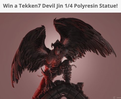 Win a Tekken 7 Devil Jin 1/4 Polyresin Statue Sweepstakes