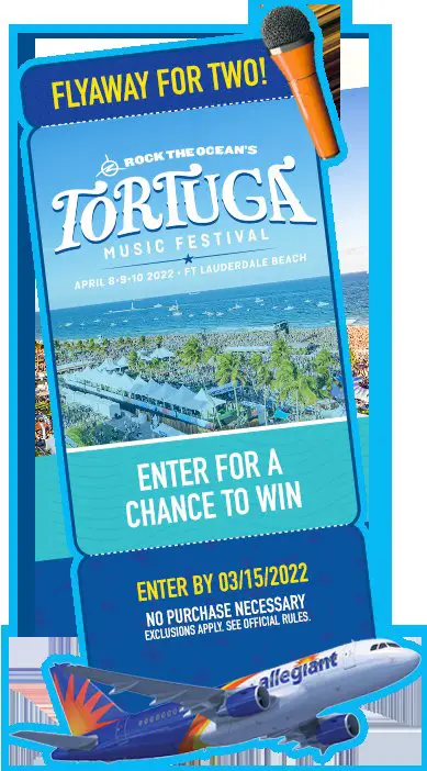Win A Trip For 2 People To Florida Plus Tickets To The Tortuga Music Festival
