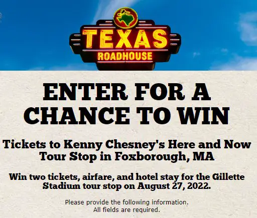 Win A Trip For 2 To A Kenny Chesney Concert In MA