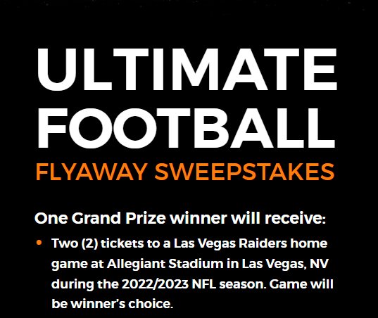 Win A Trip For 2 To Las Vegas For A Las Vegas Raiders Game