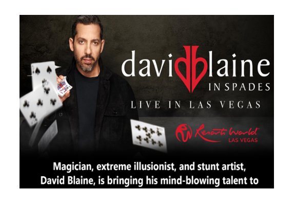 Win A Trip For 2 To Las Vegas In The On with Mario Lopez’s David Blaine Las Vegas Sweepstakes