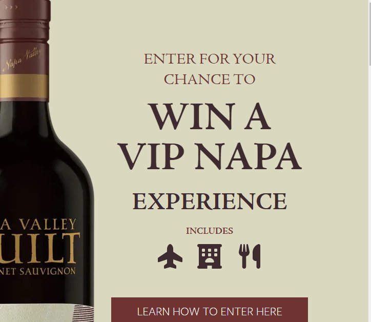 Win A Trip For 2 To Napa Valley, CA