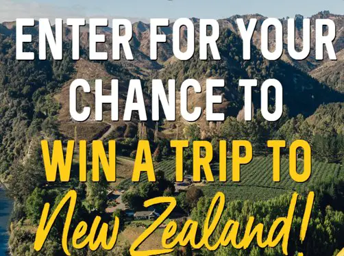 Win A Trip For 2 To New Zealand In The Zespri Kiwifruit Trip to New Zealand Sweepstakes