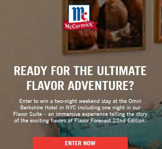 Win A Trip For 2 To NYC For An Exciting Flavor Forecast Experience