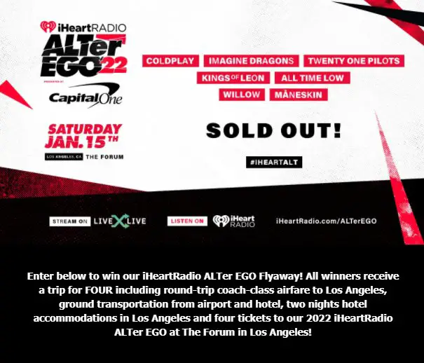 Win A Trip For Four People To Los Angeles Plus Tickets To The 2022 iHeartRadio Alter Ego Music Festival