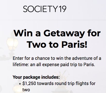 Win A Trip For Two To Paris Sweepstakes