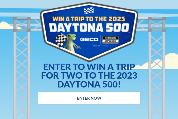 Win A Trip + Tickets To The 2023 Daytona 500 Car Race In The NASCAR Geico Pit Stop Sweepstakes