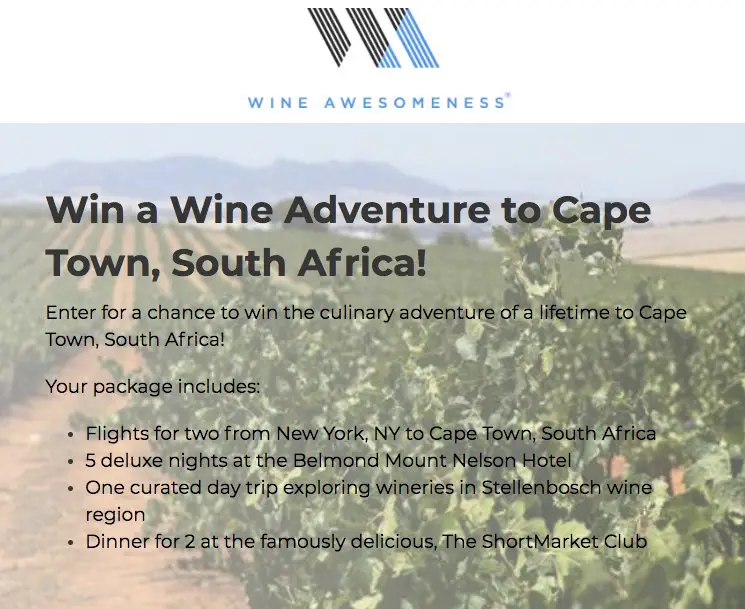 Win a Trip to Cape Town