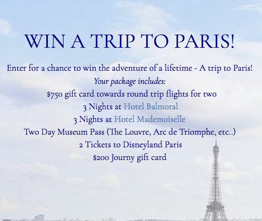 Win a Trip to France Sweepstakes
