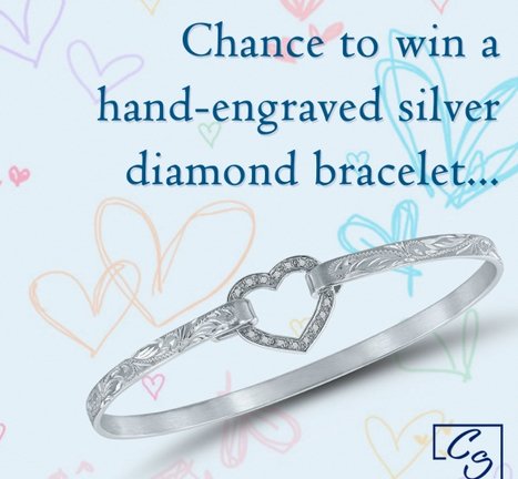 Win a Unique Hand-Engraved Diamond Silver Bracelet