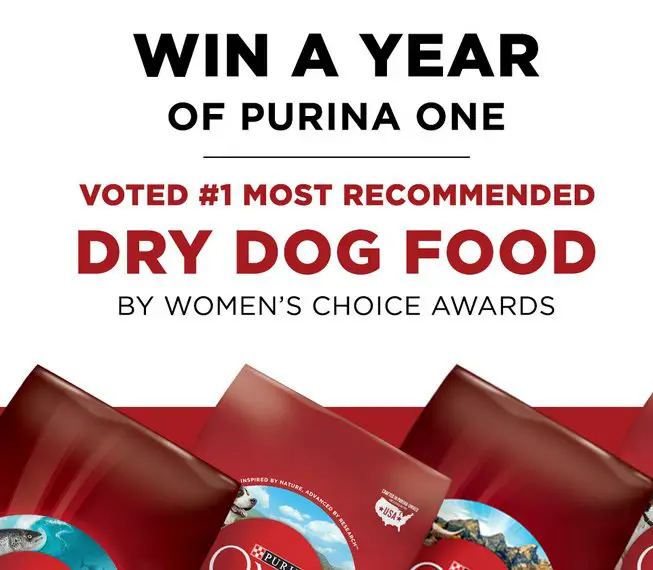 WIN A YEAR OF FREE Purina ONE dry dog food