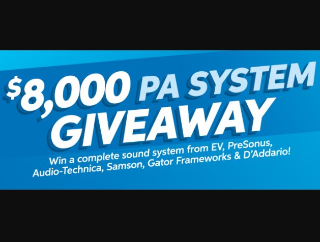 Win An $8,000 PA Sound System In The Sweetwater March Giveaway