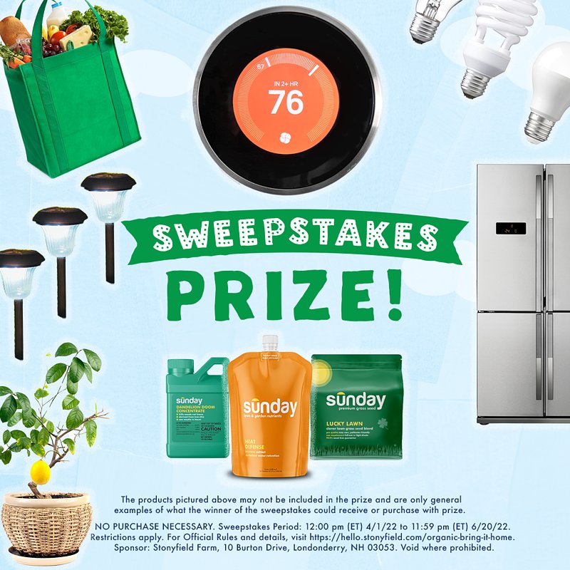 Win An $8,466 Earth-Friendly Package In The Organic Bring it Home Sweepstakes