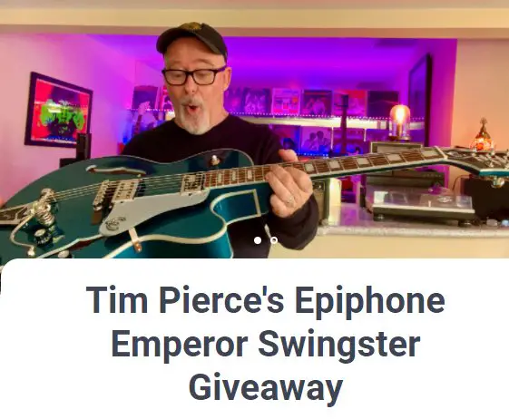 Win An $800 Electric Guitar In The Tim Pierce Epiphone Emperor Swingster  Guitar Giveaway