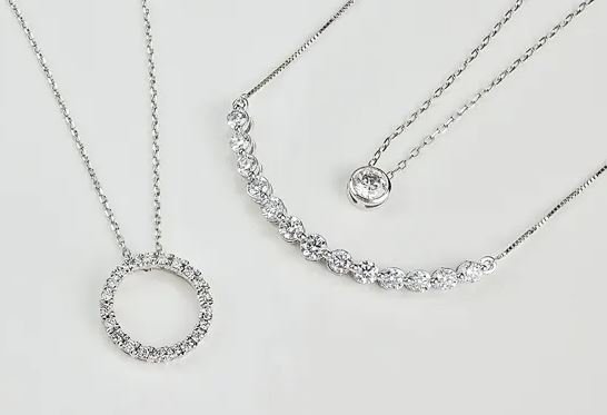 Win An $899 Diamond Curved Bar Necklace In White Gold