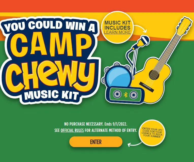 Win An Acoustic Guitar + Other Musical Gifts In The Quaker Oats Company Camp Chewy Sweepstakes