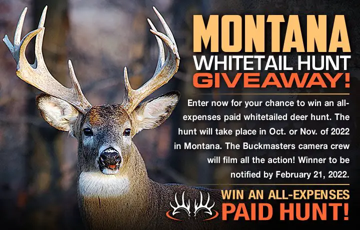 Win An All-Expense Paid Hunting Trip In The Buckmasters Montana Whitetail Hunt Giveaway