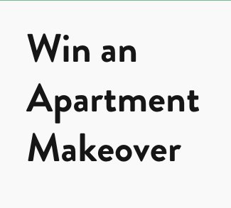 Win an Apartment Makeover