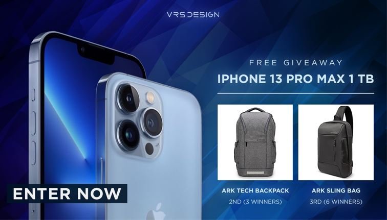 Win An Apple iPhone 13 Pro Max 1TB In The VRS Design Giveaway