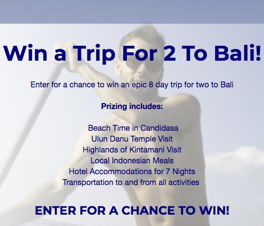 Win an Epic 8 Day Trip to Bali