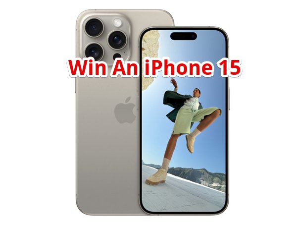 Win An iPhone 15 In The Kim Komando Show "Sign up for The Current and win an iPhone 15" Sweepstakes