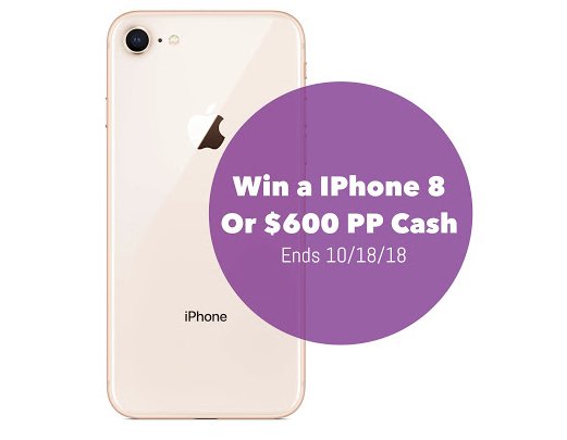 Win an iPhone 8 or $600 Cash